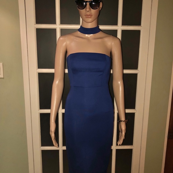 Another Story Dresses & Skirts - Blue choker detail dress, Another Story XS